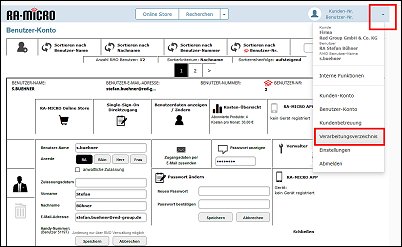 Login Verarbeitungsverzeichnis